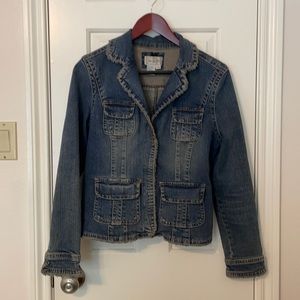 Live a little Jean jacket size M Fringe detail